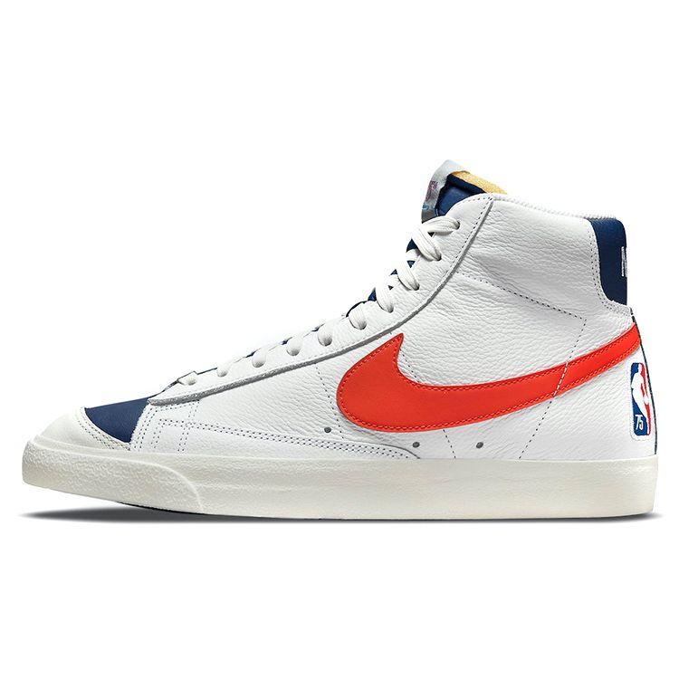 NBA x Nike Blazer Mid 77 EMB 75. Jubiläum - Knicks Herren Sneaker Weiß Orange Blau-Void DD8025-100 40.5 von Joom DACH