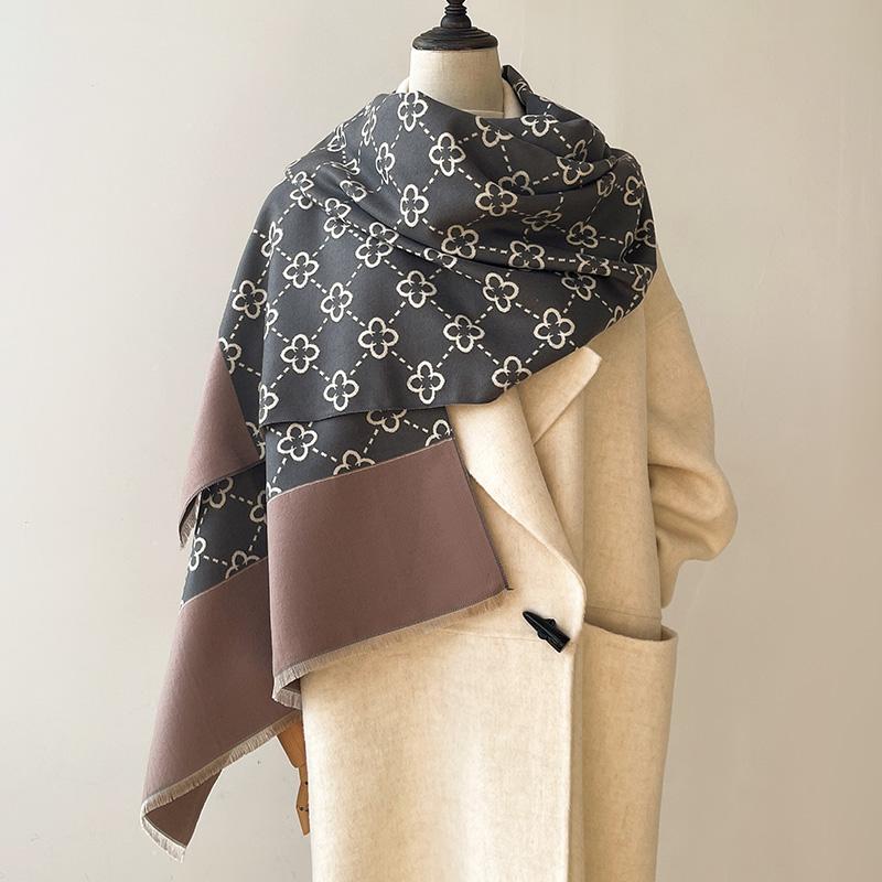 NEU Luxus Winter Dicker Warmer Schal Damen Kaschmirschal und Wickel Pashmina Halstuch Bufanda Weiblich Lang Tessel Echarpe von Joom DACH