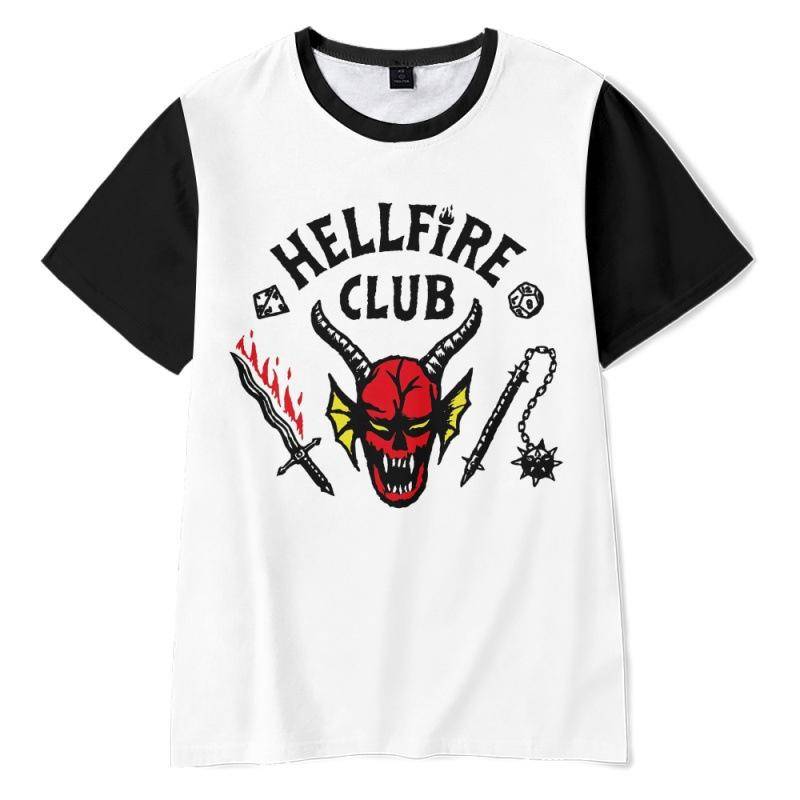 NEUE Damen-/Herrenmode Hellfire Club bedruckte Kurzarm-T-Shirts Lässige O-Ausschnitt Coole Tops M NEUE Damen-/Herrenmode Hellfire Club bedruckte Kurzarm-T-Shirts Lässige O-Ausschnitt Coole Tops M von Joom DACH