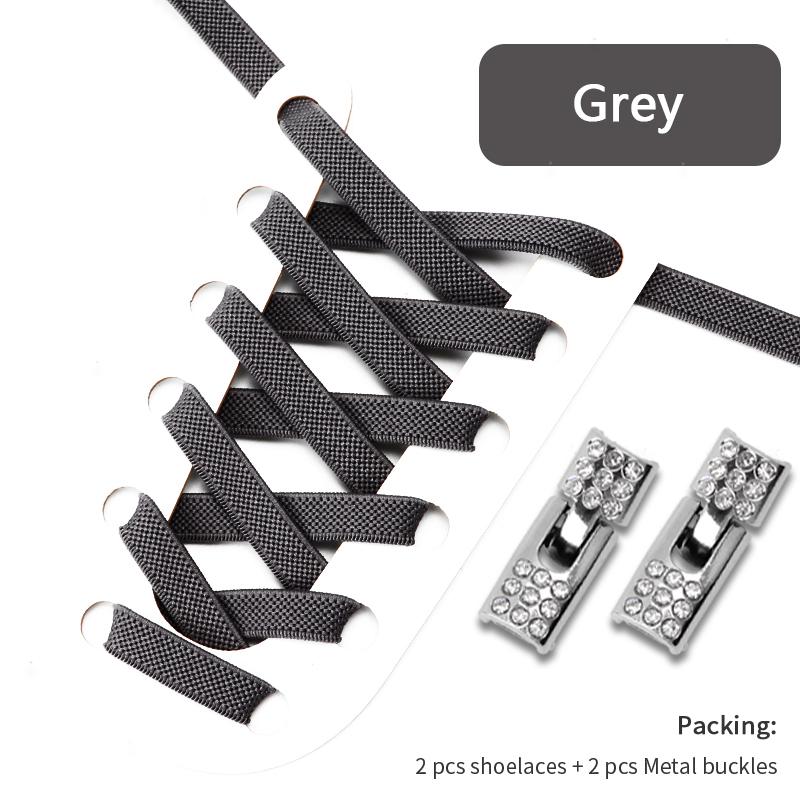 NO.8 4 Stück Diamanten Cross Lock Schuhe Zubehör Schnürsenkel ohne Krawatten 8 mm Breite elastische Schnürsenkel Sneakers Kinder Erwachsene Schnürsenkel ohne Krawatte graue von Joom DACH