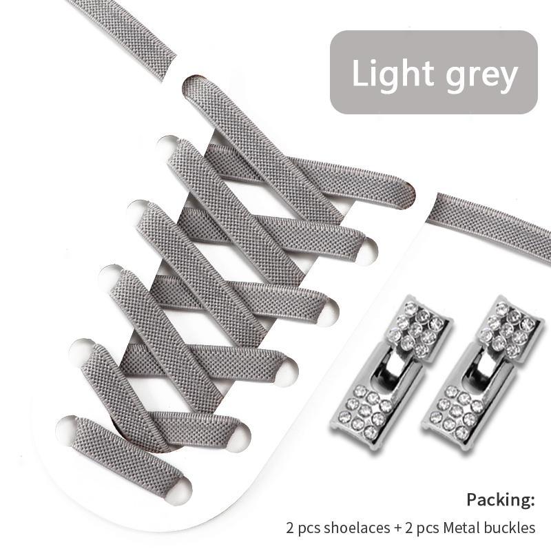 NO.8 4 Stück Diamanten Cross Lock Schuhe Zubehör Schnürsenkel ohne Krawatten 8 mm Breite elastische Schnürsenkel Sneakers Kinder Erwachsene Schnürsenkel ohne Krawatte hellgrau von Joom DACH