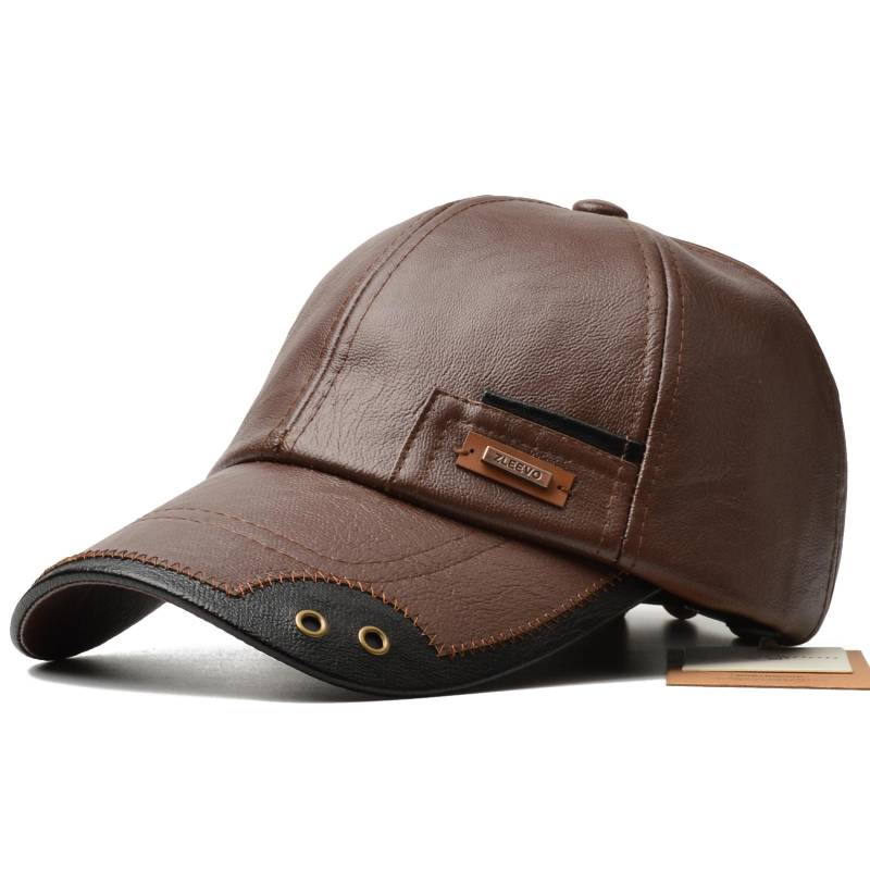 NORTHWOOD 3 Farben PU Leder Baseballkappen für Herren Damen Hochwertige Outdoor Leder Trucker Kappe für Alle Jahreszeiten 55-60 cm hellbraune von Joom DACH