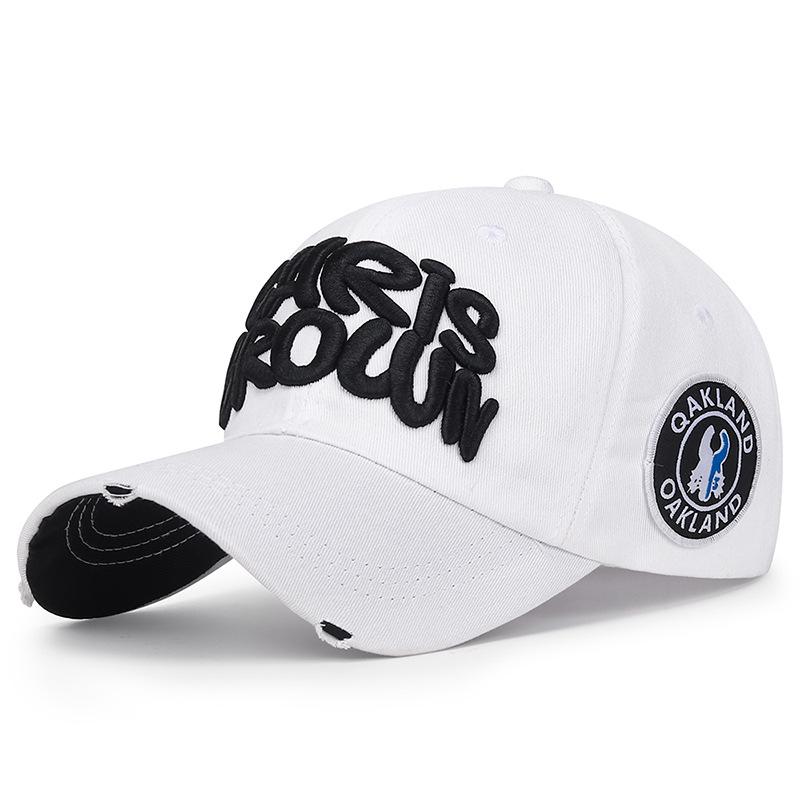 [NORTHWOOD] Männer Frauen Stickerei Brief Baseball Caps Baumwolle Outdoor Sport Kappe Sommer Papa Hut Oakland Trucker Cap 56-60 cm weiß von Joom DACH