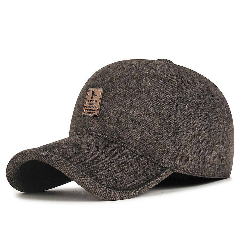 NORTHWOOD Winter Verdickte Winddichte Warme Baseballkappen Ohrenschutz Baumwollmütze für Männer Trucker Caps Kältefeste Baseball-Trucker-Kappe 56-60 cm braun von Joom DACH