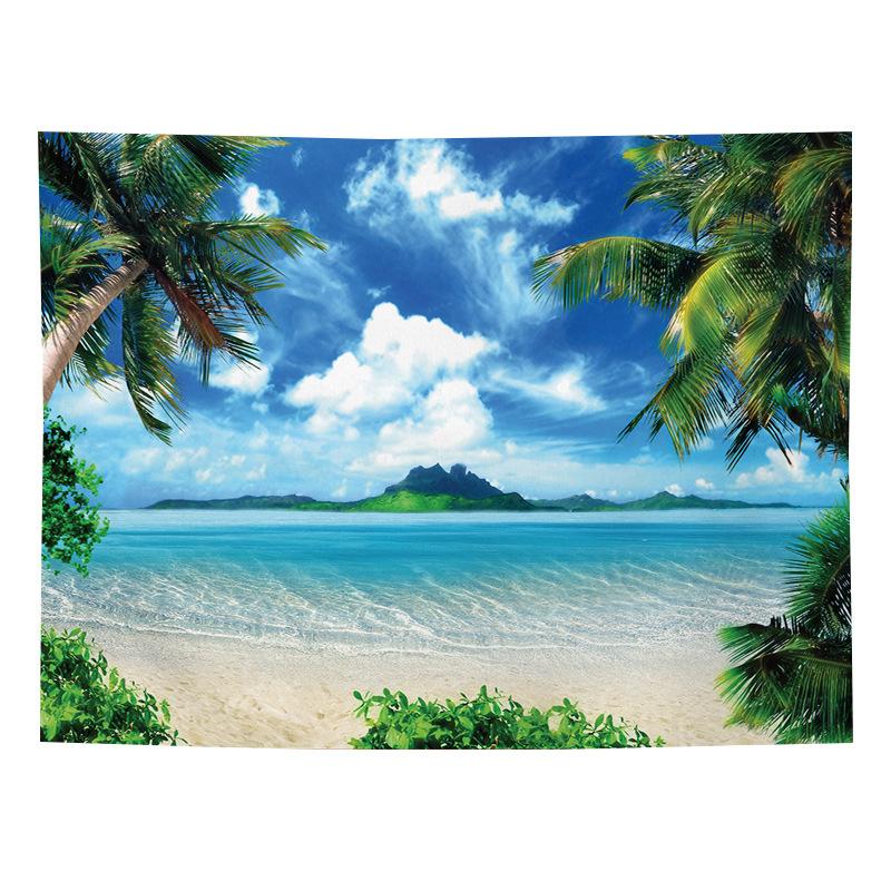 Nachahmung Fenster Reise Landschaft Wald Landschaft Malerei Tapisserie Wandbehang Böhmischen Stil Psychedelic Mandala Schlafzimmer Home Decor 150x100 CM von Joom DACH