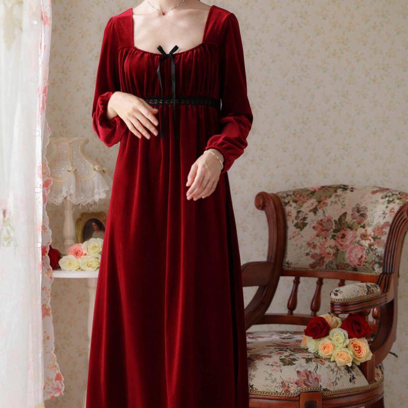 Nachthemd Damen Hauskleidung Herbst und Winter Dünner Stil Neuer Stil Elegant, Bequem, Lässig, Einfach, Vielseitig, Locker Große Größe M von Joom DACH