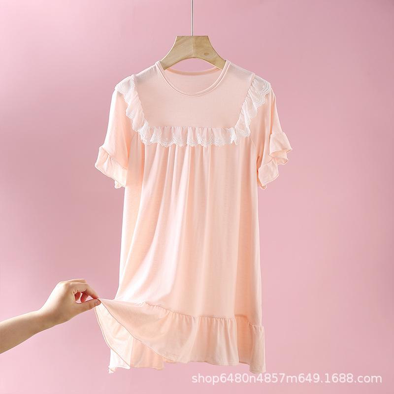 Nachthemden für Mädchen und Damen, Baby-Pyjamas, kurzärmlige Mutter-Tochter-Sets, Eltern-Kind-Hauskleidung. 140cm von Joom DACH