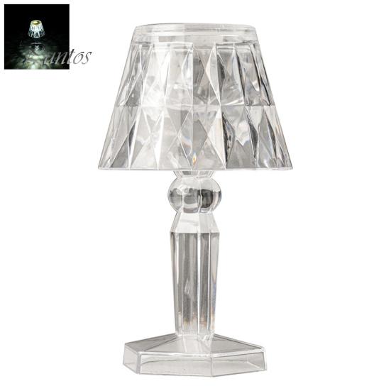 Nachtlicht, 3 Farben, energiesparend, batteriebetrieben, Kunstkristall-Schreibtischlampe, LED-Nachttischlampe, Party-Ornament warm weiße von Joom DACH