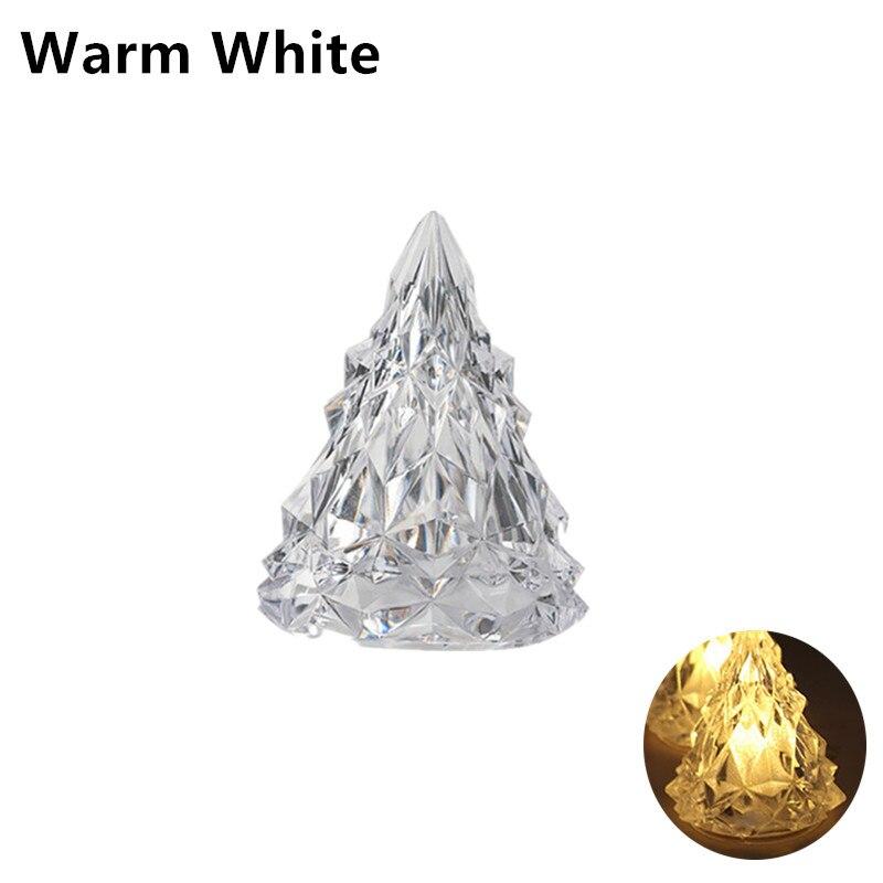 Nachtlicht Kristall Mini Weihnachtsbaum Licht Flammenlose LED Dekorative Lichter Indoor LED Lampe Weihnachtsfeier Home Tischdekoration 1Pcs Warm light von Joom DACH