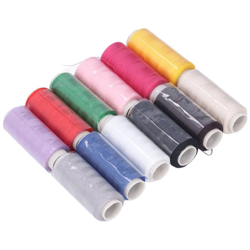 Nähgarn Haushalt 12 Farben 250 Yards Handgefertigt Polyester Nähgarn DIY Nähen Stickerei von Joom DACH