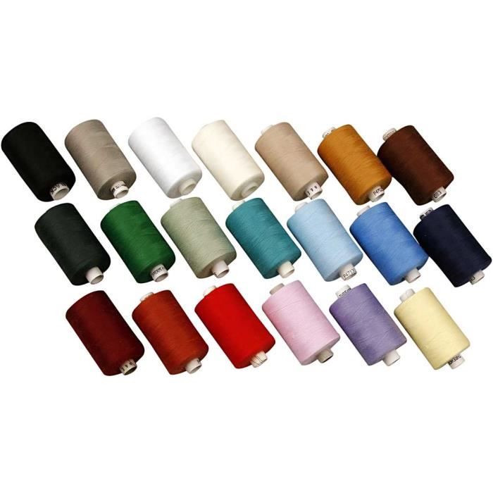 Nähgarn von guter Qualität, 100% Polyester - Sortiment mit 20 Farben, je 1000m. Ref 41212 Nähgarn von guter Qualität, 100% Polyester - Sortiment mit 20 Farben, je 1000m. Ref 41212 von Joom DACH