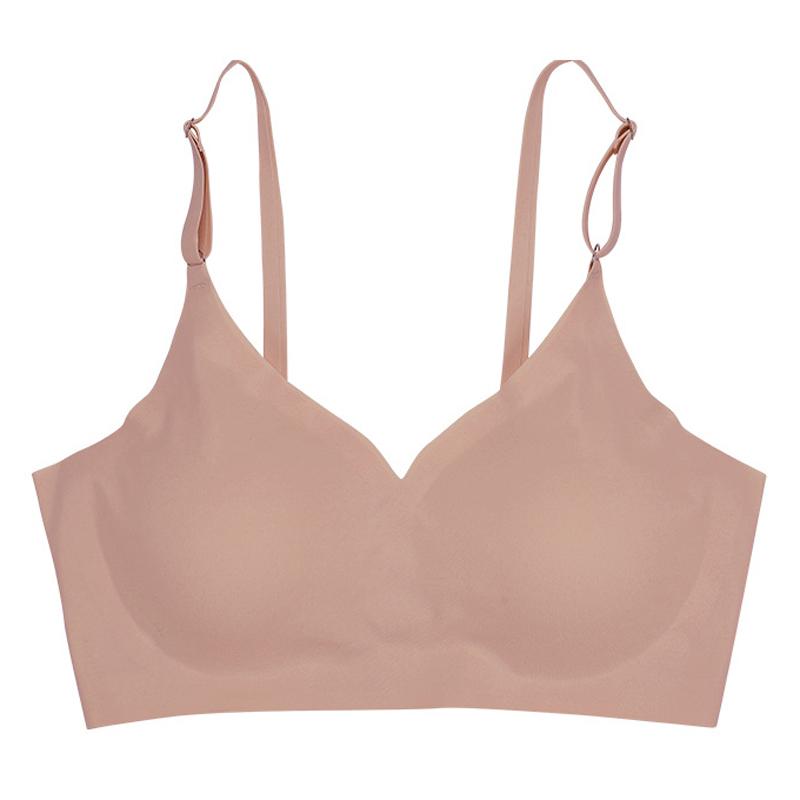 Nahtlose BHs für Frauen, Push-Up-Unterwäsche, Schlaf, herausnehmbare, gepolsterte Bralette, einteiliger Büstenhalter, kabellos, Komfort, Intimität, 16 Farben L von Joom DACH