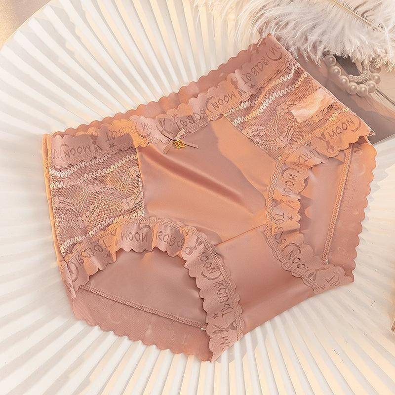Nahtlose Damen-Slips aus Satin mit mittlerer Taille, Spitzen-Schleifenhöschen, niedliche Unterwäsche XL rosa Nahtlose Damen-Slips aus Satin mit mittlerer Taille, Spitzen-Schleifenhöschen, niedliche Unterwäsche XL rosa von Joom DACH