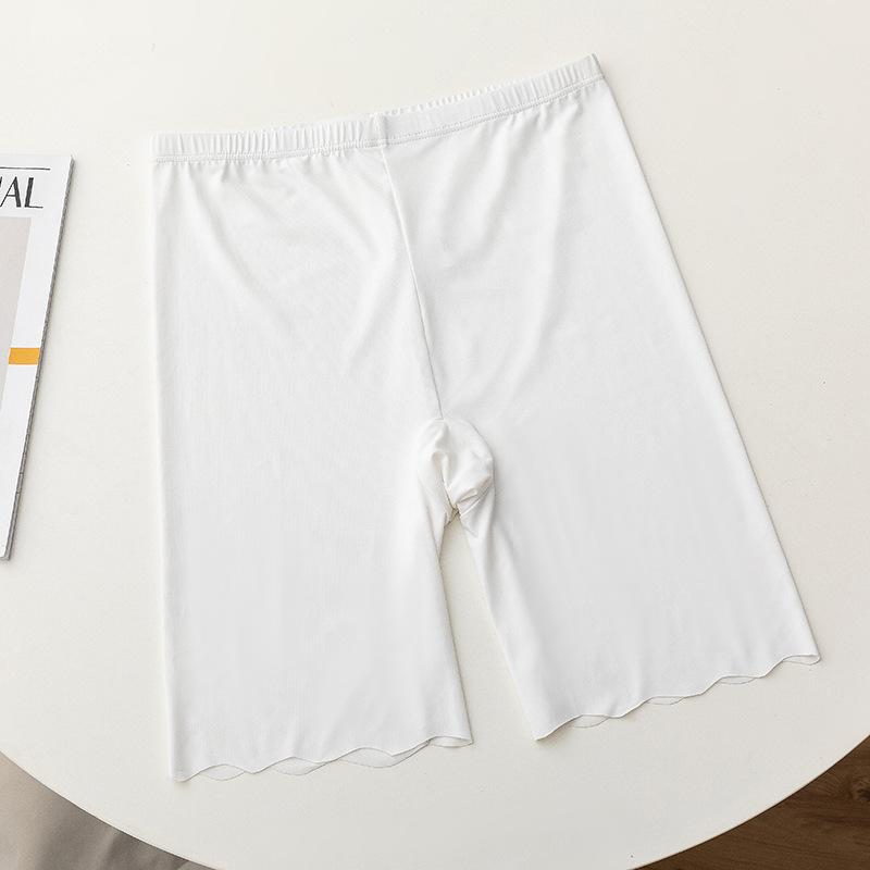 Nahtlose Eis Seide Sicherheits Kurze Hosen Frauen Dünne Plus Größe Hohe Taille Unter Rock Boxer Höschen Anti Reiben Oberschenkel sicherheit Shorts 3XL weiß von Joom DACH