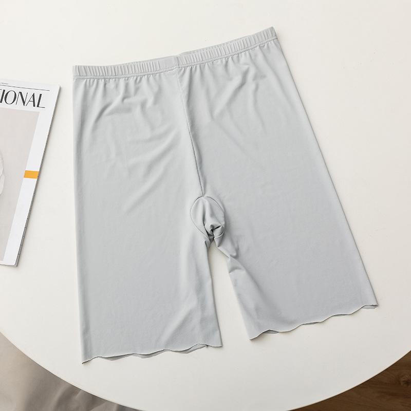 Nahtlose Eis Seide Sicherheits Kurze Hosen Frauen Dünne Plus Größe Hohe Taille Unter Rock Boxer Höschen Anti Reiben Oberschenkel sicherheit Shorts 3XL grau von Joom DACH