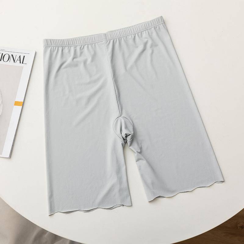 Nahtlose Eis Seide Sicherheits Kurze Hosen Frauen Dünne Plus Größe Hohe Taille Unter Rock Boxer Höschen Anti Reiben Oberschenkel sicherheit Shorts 3XL grau von Joom DACH
