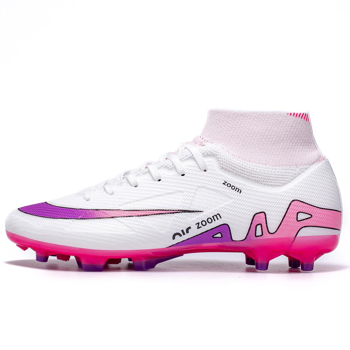 Nahtlose Fly-Woven Fußballschuhe hohe gebrochene Nägel Rasenspikes Mädchen Studentin Training 39 von Joom DACH