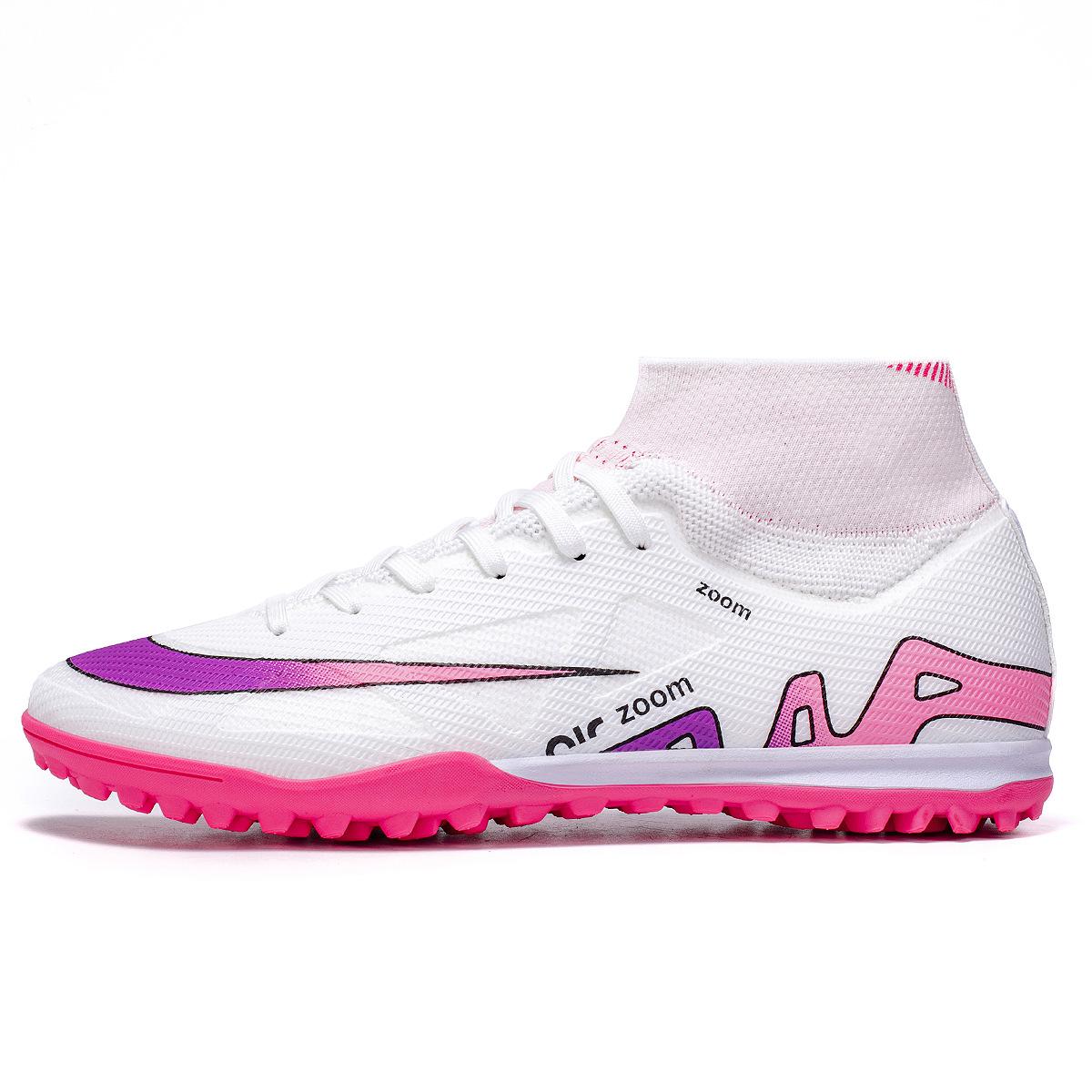 Nahtlose Fly-Woven Fußballschuhe hohe gebrochene Nägel Rasenspikes Mädchen Studentin Training 43 von Joom DACH