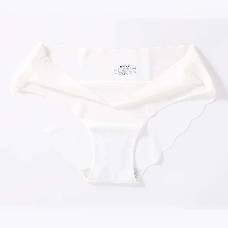 Nahtlose Höschen für Frauen Plain Slip Seide weibliche Unterwäsche weiche dünne leichte Höschen XL weiß von Joom DACH