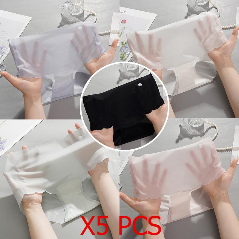 Nahtlose Unterwäsche aus Eisseide für Damen, Hipster, No Show, unsichtbare Höschen, Eisseide, Stretch-Unterwäsche, Bikini-Unterwäsche, Panty Briefs M von Joom DACH