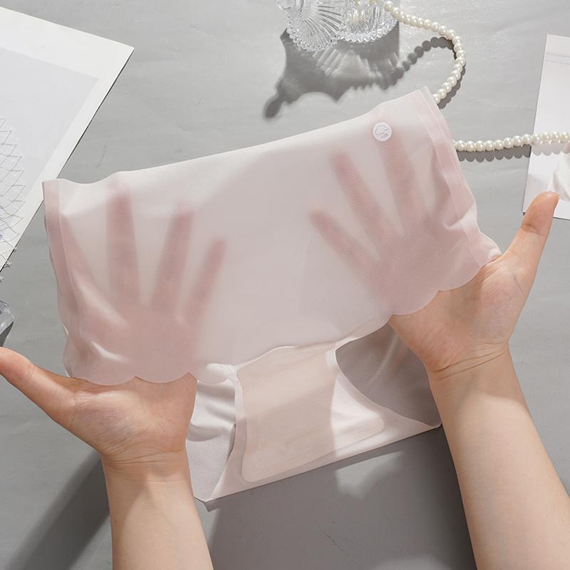 Nahtlose Unterwäsche aus Eisseide für Damen, Hipster, No Show, unsichtbare Höschen, Eisseide, Stretch-Unterwäsche, Bikini-Unterwäsche, Panty Briefs XL rosa von Joom DACH