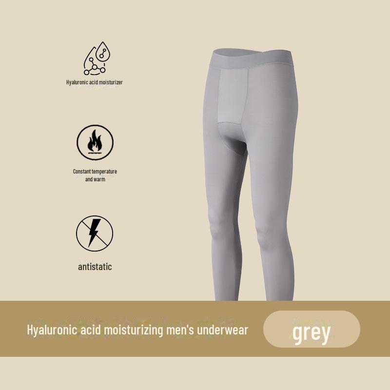 Nahtloser, ultradünner Thermo-Unterwäscheanzug für Herren: Selbsterwärmendes, hautverschönerndes Herbst-/Winter-Hemd und -Hose mit Hyaluronsäure. XL (150-200 Jin) von Joom DACH