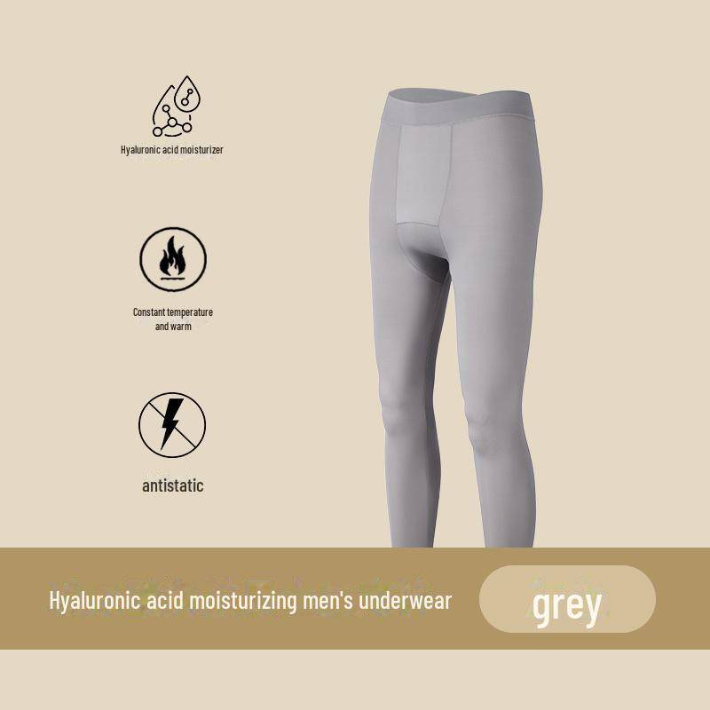 Nahtloser, ultradünner Thermo-Unterwäscheanzug für Herren: Selbsterwärmendes, hautverschönerndes Herbst-/Winter-Hemd und -Hose mit Hyaluronsäure. XL (150-200 Jin) von Joom DACH