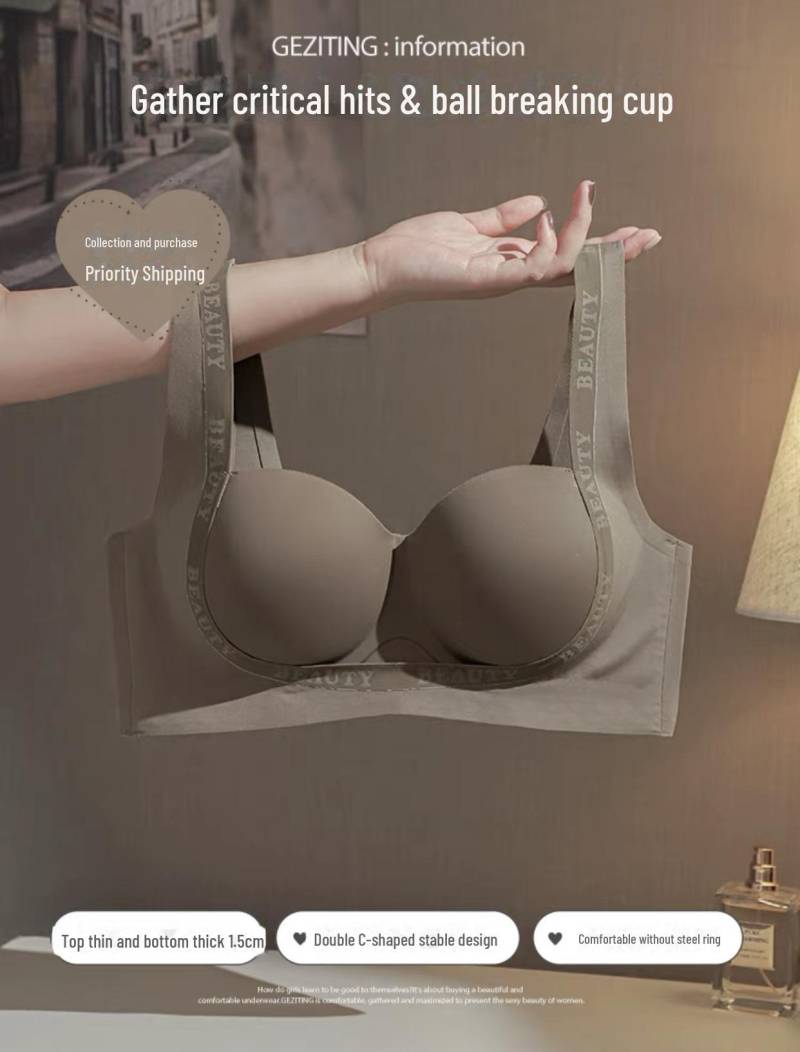 Nahtloser Push-Up-BH für Damen: Kein Stahlring, seitliche Unterstützung, kein Durchhängen, bequemes Anheben. 38B von Joom DACH