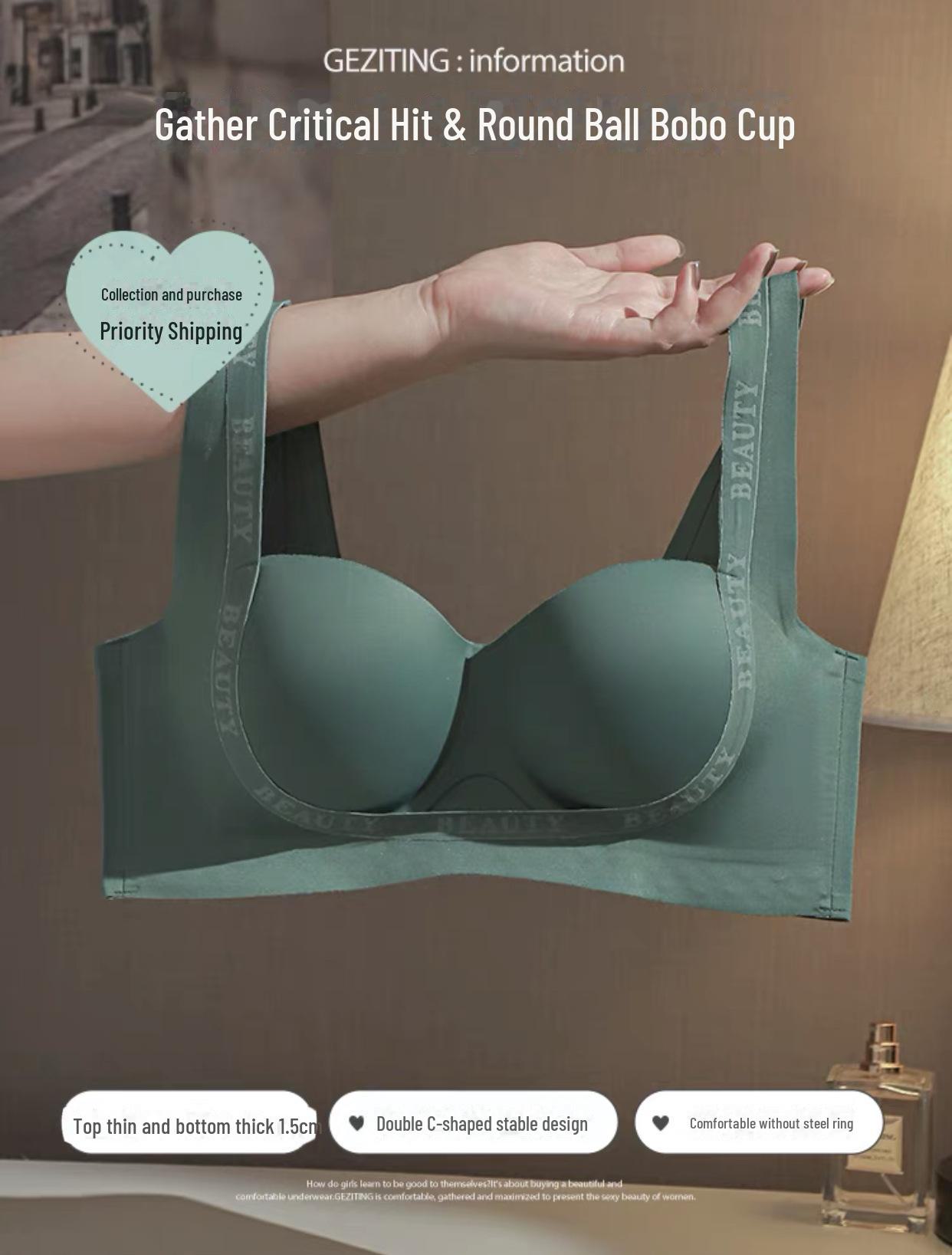 Nahtloser Push-Up-BH für Damen: Kein Stahlring, seitliche Unterstützung, kein Durchhängen, bequemes Anheben. 38B von Joom DACH