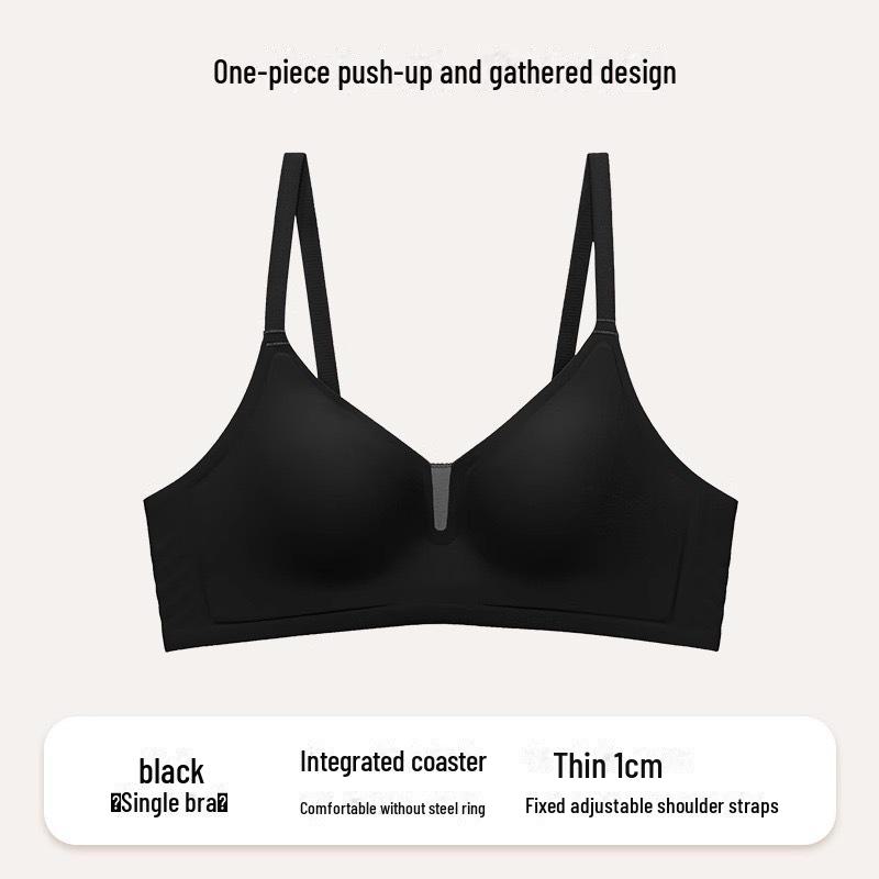 Nahtloser Push-Up-BH mit tiefem V-Ausschnitt für Damen – weiche Stützung durch Geleestreifen, kein Stahlring, rutschhemmend, dünnes Design 2XL - 85C/90AB von Joom DACH