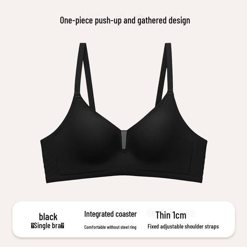 Nahtloser Push-Up-BH mit tiefem V-Ausschnitt für Damen – weiche Stützung durch Geleestreifen, kein Stahlring, rutschhemmend, dünnes Design L - 75C/80AB von Joom DACH