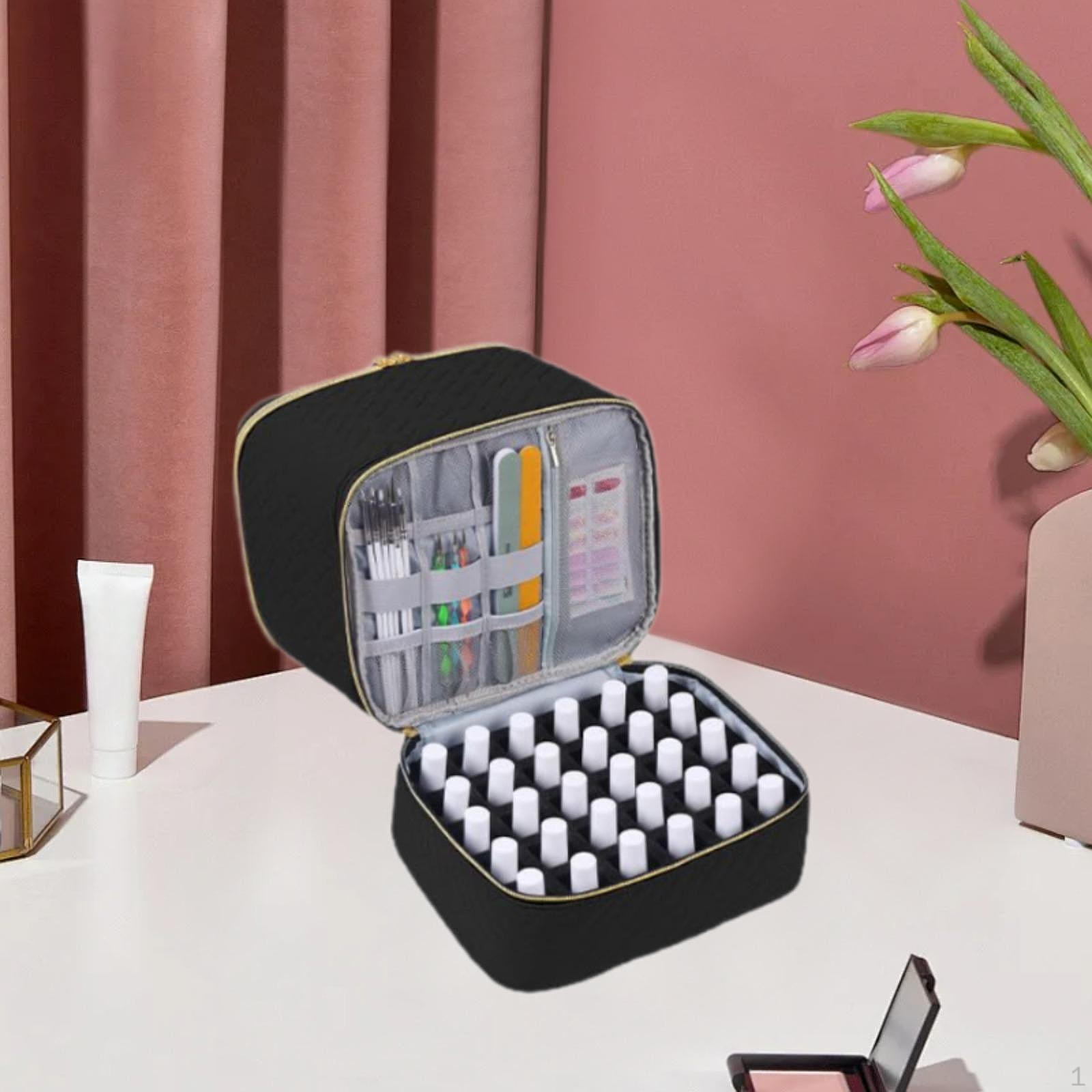 Nagellack-Organizer-Tasche aus PU-Leder, Reise-Tragetasche schwarz Nagellack-Organizer-Tasche aus PU-Leder, Reise-Tragetasche schwarz von Joom DACH