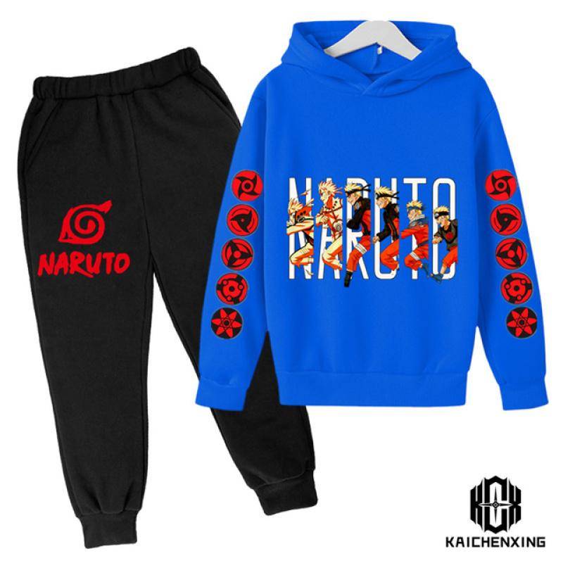 Naruto Hoodie Kinder Trainingsanzug Jungen Kleidung Set Jungen Baby Mädchen Kleidung Kakashi Kapuzen Lässige Pullover Kapuzen + Hosen 2tlg 120 von Joom DACH