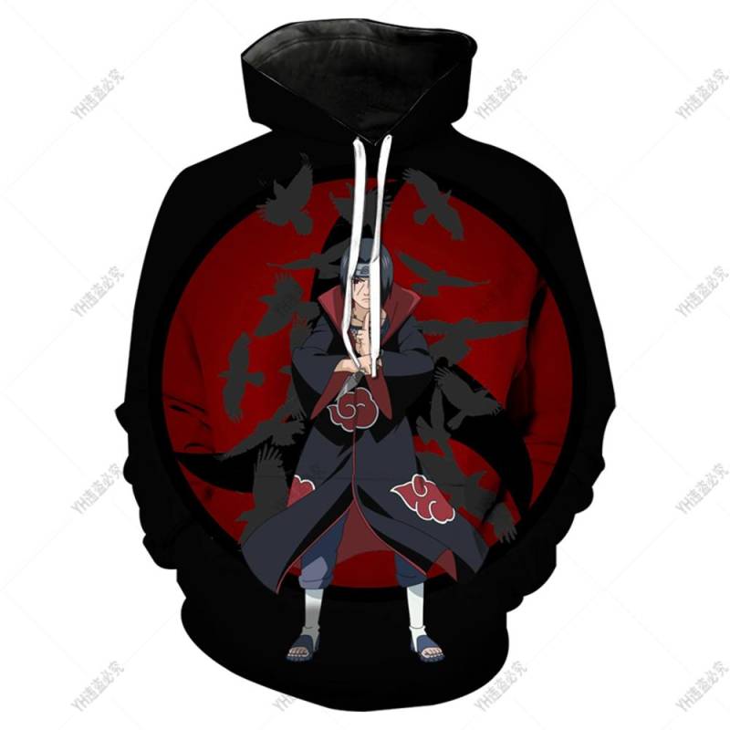 Naruto-Kapuzenpullover für Kinder, Kinderkleidung, langärmlige, lockere Kleidung, lässiges Oberteil, japanischer Anime, 3D-bedruckter Kapuzenpullover für Jungen und Mädchen S von Joom DACH