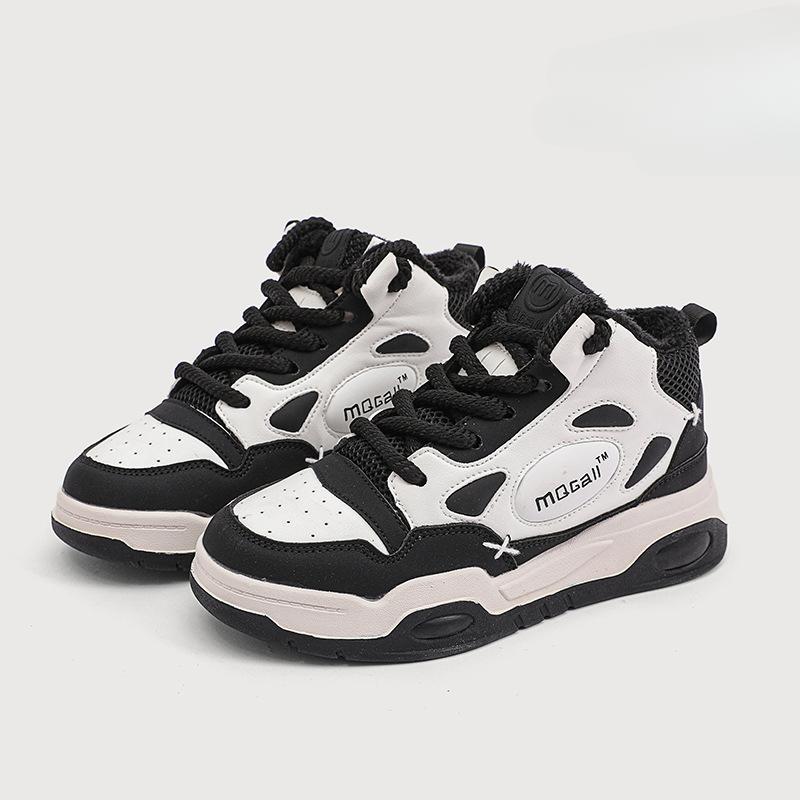 National Fashion High-Top Plateau Vintage Fleece-gefüttert Sneaker Damen Neue vielseitige Paar Colorblock Daddy Schuhe Casual Damen 44 von Joom DACH