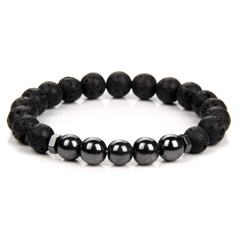 Natürliche Lava Vulkanstein Armband 8mm Hämatit Tigerauge Perlen Armbänder Heilung Yoga Balance Armband Männer Frauen Schmuck Geschenk von Joom DACH