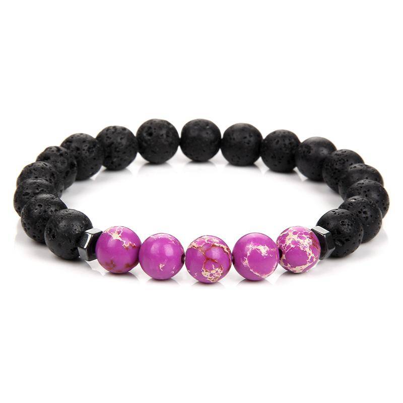 Natürliche Lava Vulkanstein Armband 8mm Hämatit Tigerauge Perlen Armbänder Heilung Yoga Balance Armband Männer Frauen Schmuck Geschenk von Joom DACH