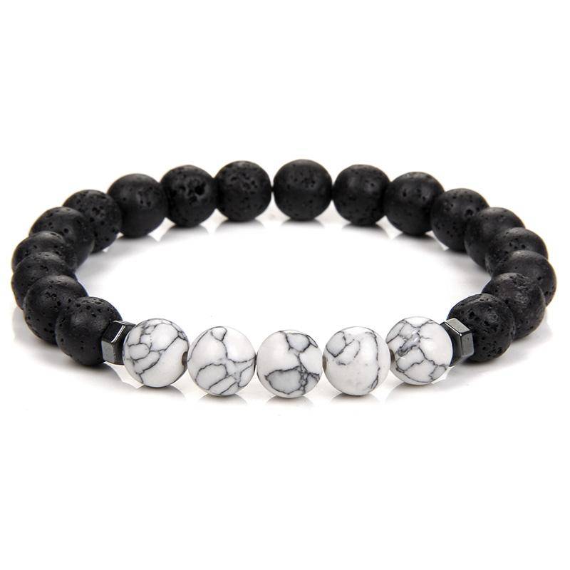 Natürliche Lava Vulkanstein Armband 8mm Hämatit Tigerauge Perlen Armbänder Heilung Yoga Balance Armband Männer Frauen Schmuck Geschenk von Joom DACH