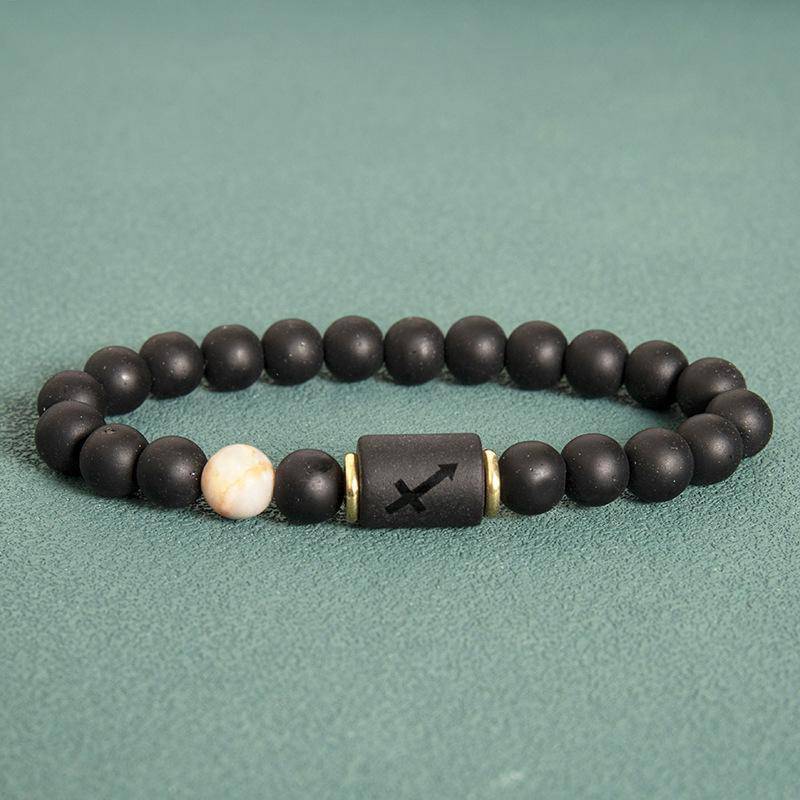 Natürliche Perlen Armbänder 12 Horoskop Glück Naturstein Tigerauge Sternzeichen Perlen Armband für Frauen Männer von Joom DACH