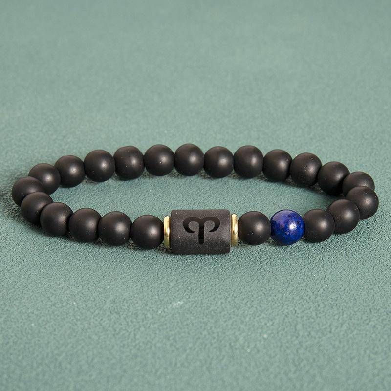 Natürliche Perlen Armbänder 12 Horoskop Glück Naturstein Tigerauge Sternzeichen Perlen Armband für Frauen Männer von Joom DACH