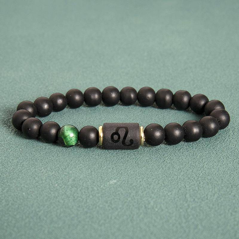 Natürliche Perlen Armbänder 12 Horoskop Glück Naturstein Tigerauge Sternzeichen Perlen Armband für Frauen Männer von Joom DACH