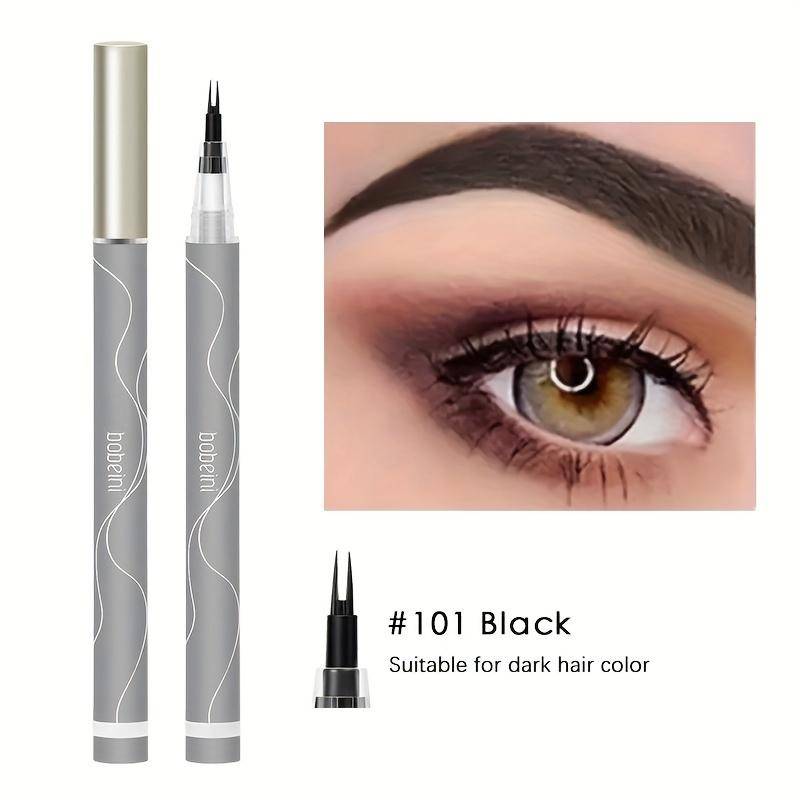 Natürliches Make-up-Stift mit doppelter gegabelter Spitze für die unteren Wimpern, ultradünne Flüssigkeit, schnelltrocknend, Wimpern-Augenbrauen-Eyeliner-Stift, Make-up-Tools schwarz von Joom DACH