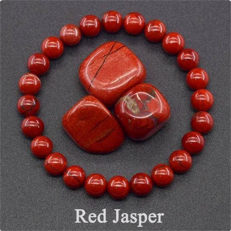 Naturstein Perlen Armband Für Frauen Männer Amethysten Kristall Quartzs Achat Tigerauge Elastische Armreifen Reiki Healling Schmuck Geschenk von Joom DACH
