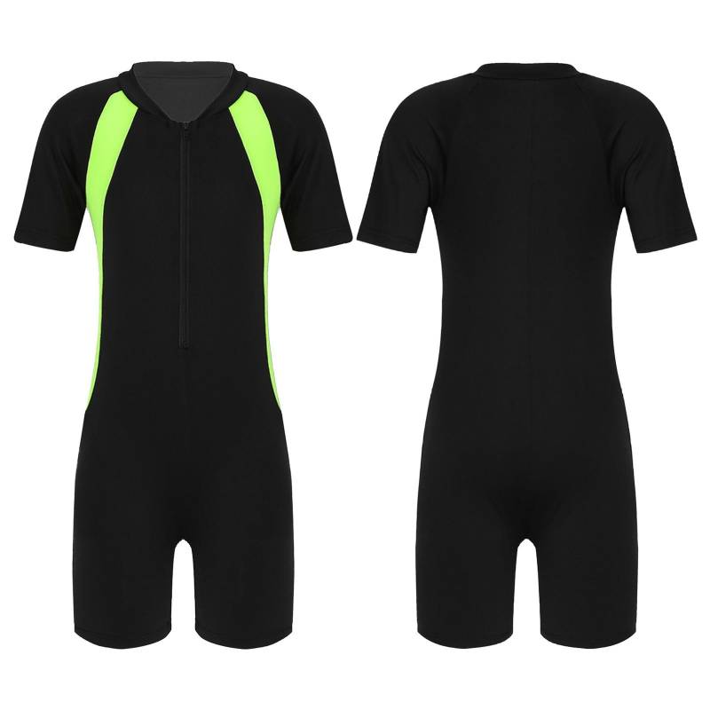 Neoprenanzug Shorty Bademode Kinder Mädchen Stretch Taucheranzug Badeanzug Surfen Overall Rash Guard 14-16 Years gelb/schwarz von Joom DACH
