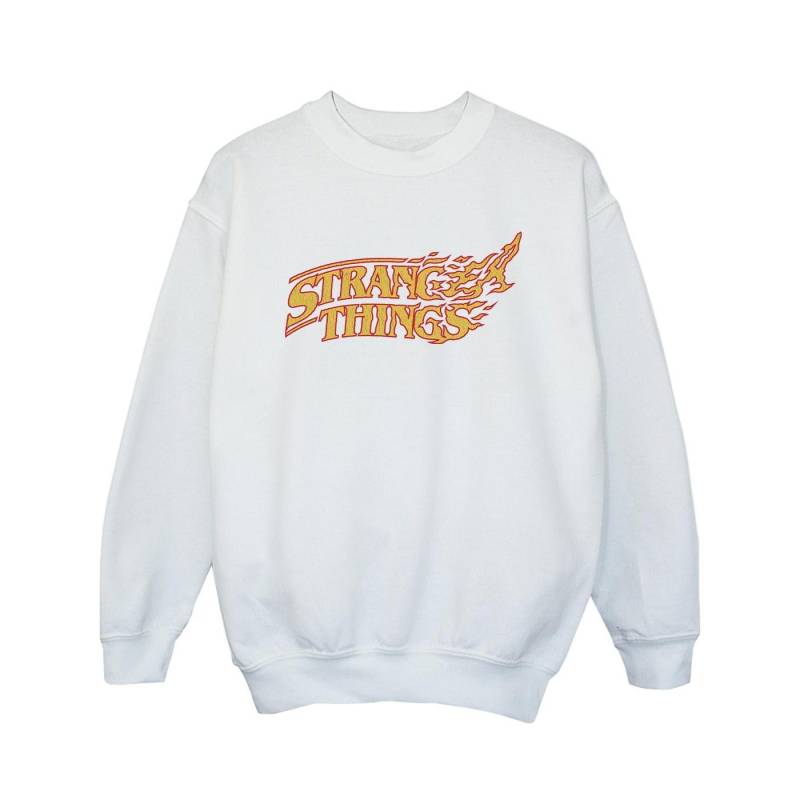 Netflix Girls Stranger Things Logo Breaking Sweatshirt 7-8 Years weiß von Joom DACH