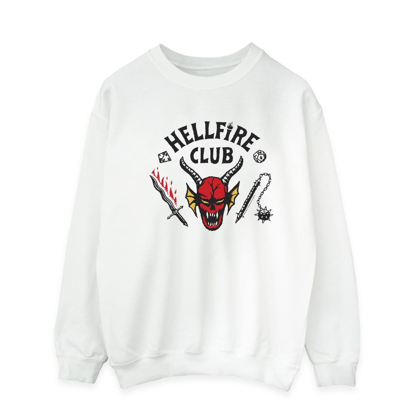 Netflix Herren Stranger Things Hellfire Club Sweatshirt M weiß von Joom DACH