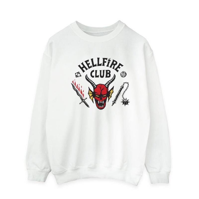 Netflix Herren Stranger Things Hellfire Club Sweatshirt M weiß von Joom DACH