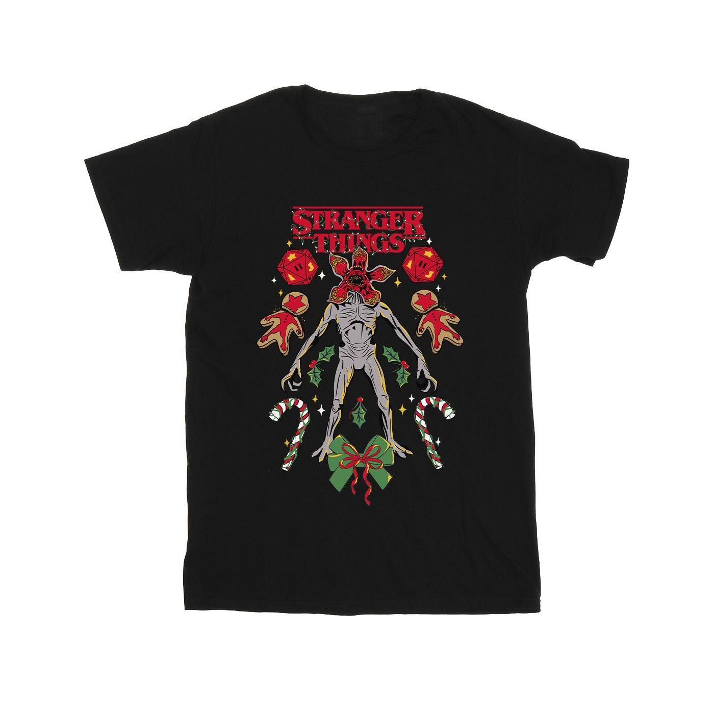 Netflix Herren Stranger Things Weihnachten Demogorgon T-Shirt XL weiß von Joom DACH