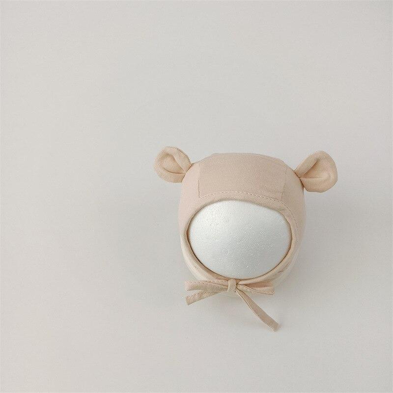 Nette Cartoon Neugeborenen Hut Bär Ohr Infant Baby Junge Mädchen Koreanische Einfarbig Baby Hut Frühling Herbst Kleinkind Kappe head circumference 38-45cm von Joom DACH