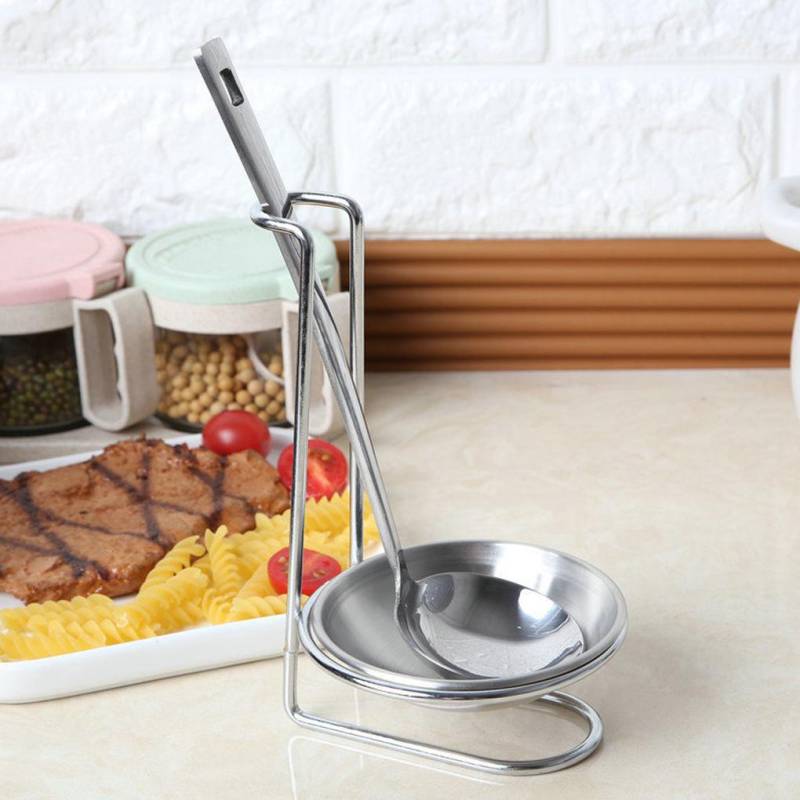 Neu 1 STÜCK Vertikale Löffelablage Edelstahl Schöpfkelle Löffel Sieb Scoop Halter Kochutensilien Halterung Home Küche Werkzeug von Joom DACH